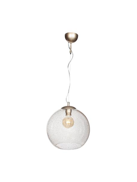 Lampa wisząca ze szkła dmuchanego Golden, Transparentny, odcienie złotego, Ø 35 x W 36 cm