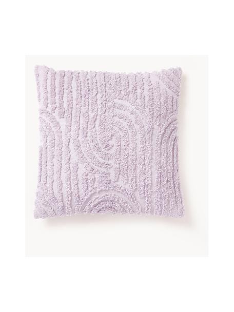 Housse de coussin 45x45 en coton Bell, 100 % coton, Lavande, larg. 45 x long. 45 cm