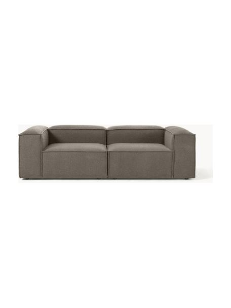 Modulares Sofa Lennon (3-Sitzer) aus Bouclé, Bezug: Bouclé (100 % Polyester) , Gestell: Massives Kiefernholz FSC-, Bouclé Greige, B 238 x T 119 cm