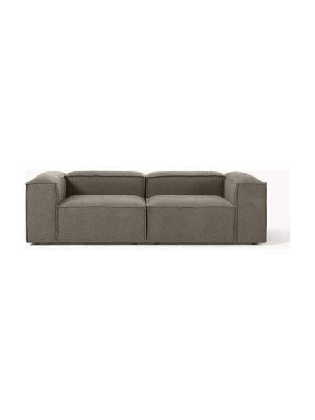 Modulares Sofa Lennon (3-Sitzer) aus Bouclé, Bezug: Bouclé (100 % Polyester) , Gestell: Massives Kiefernholz, Spe, Füße: Kunststoff Dieses Produkt, Bouclé Greige, B 238 x T 119 cm