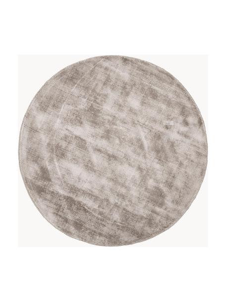 Tapis rond en viscose tissé main Jane, Grège, Ø 120 cm (taille S)