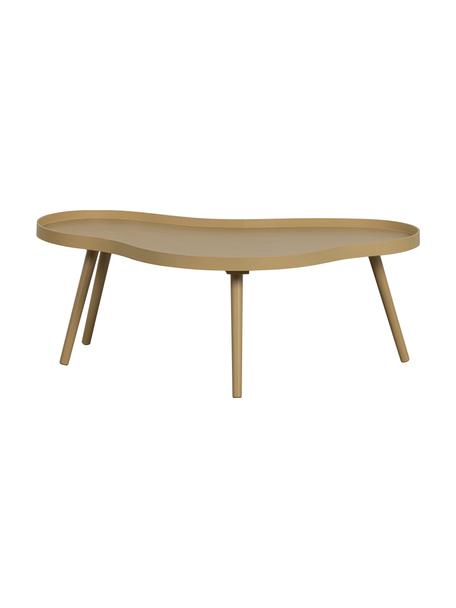 Tavolino da salotto in legno dalla forma organica Mae, Gambe: legno di pino rivestito, Legno, marrone verniciato, Larg. 100 x Alt. 35 cm