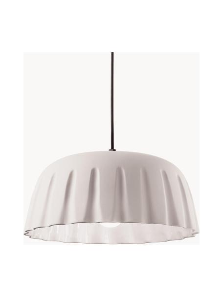 Handgemaakte hanglamp Madame Gres, Lampenkap: keramiek, Crèmewit, Ø 40 x H 18 cm