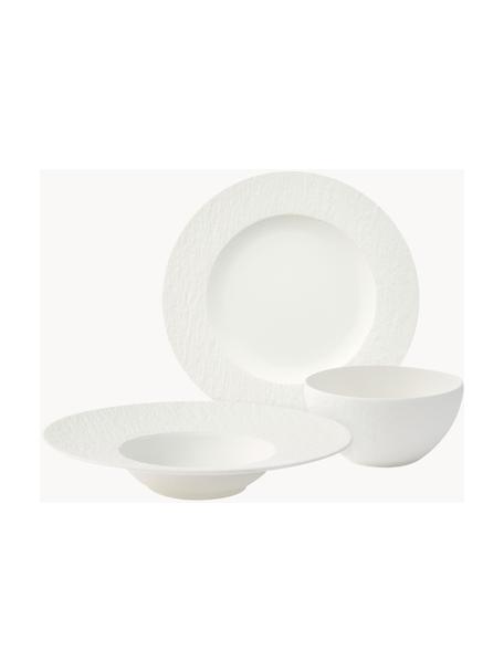 Vajilla de porcelana Manufacture Rock, 2 comensales (6 pzas.), Porcelana, Blanco Off White, 2 comensales (6 pzas.)