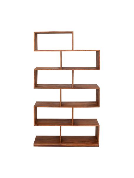 Standregal Authentico Zick Zack aus Akazienholz, Massives Akazienholz, Akazienholz, lackiert, B 100 x H 180 cm