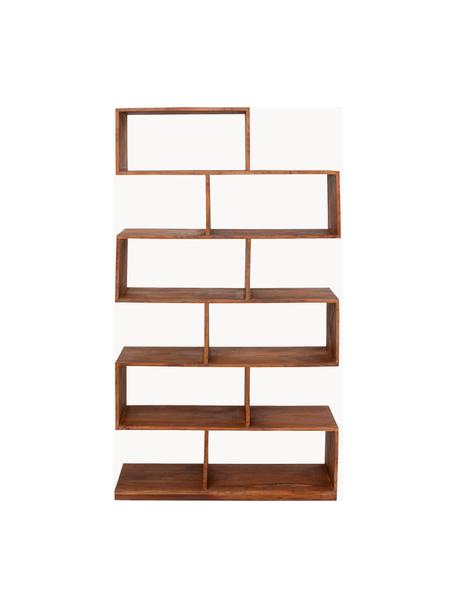 Regal Authentico Zick Zack aus Akazienholz, Massives Akazienholz, Akazienholz, lackiert, B 100 x H 180 cm