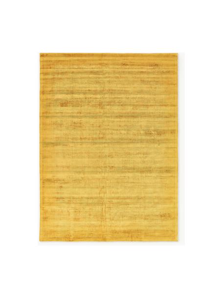 Tapis en viscose tissé main Jane, Jaune soleil, larg. 300 x long. 400 cm (taille L)