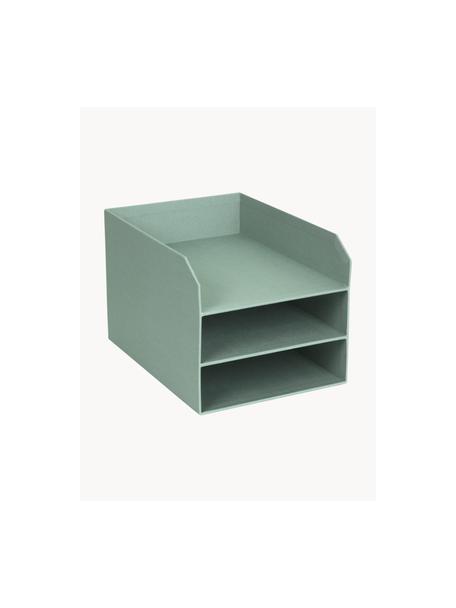 Organizer documenti Trey, Cartone solido, laminato, Verde salvia, Larg. 23 x Prof. 32 cm