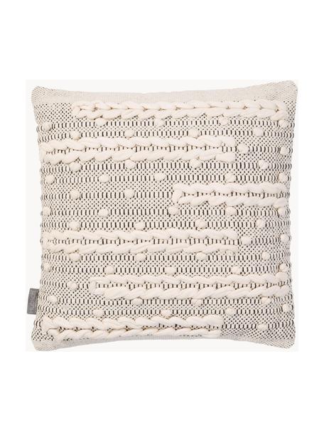 Vankúš s uzlovým vzorom  Tissa, Bavlna, Krémová, Š 45 x D 45 cm