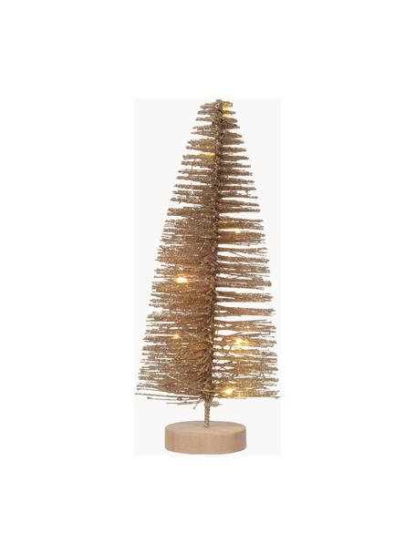 Sapin de Noël LED à piles avec fonction minuterie Lights, Doré, Ø 8 x haut. 20 cm