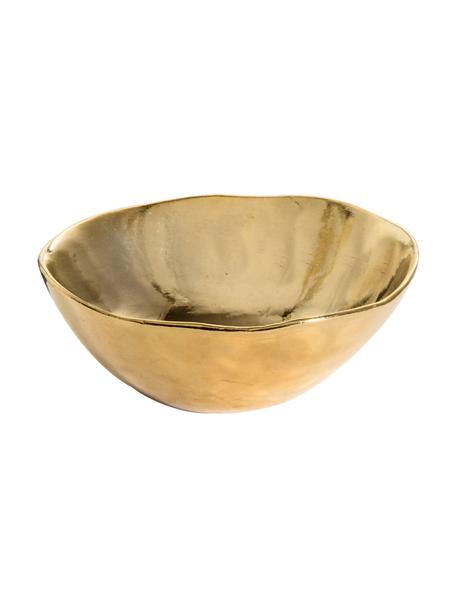 Kleines Goldfarbenes Porzellan-Schälchen Funky Table mit unregelmäßigem Rand, Ø 12 cm, Porzellan, Goldfarben, Ø 12 x H 5 cm