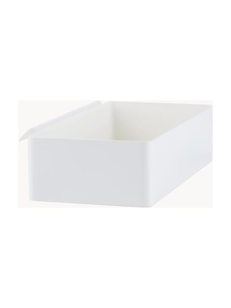 Oceľový kuchynský úložný box Flex, Potiahnutá oceľ, Biela, Š 21 x V 5 cm