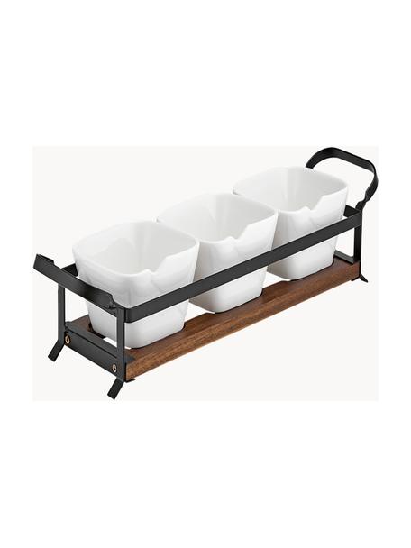 Set para Aperitivos Juego de 6 cuencos de cerámica con bandeja de bambú,  cuencos para aperitivos, tapas, cuencos de postre, cuencos para salsas para  aperitivos, aperitivos, especias, salsas : : Hogar y