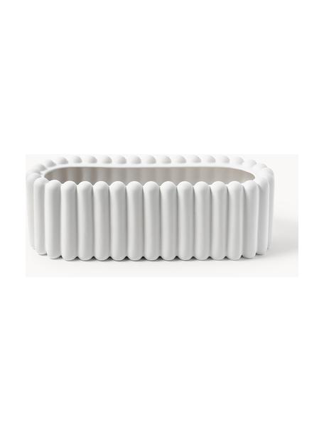 Cache-pot Mist, larg. 48 cm, Céramique, Luminaire : blanc, mat, larg. 48 x haut. 19 cm