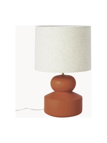 Veľká keramická stolová lampa Georgina, Béžová, terakotová, Ø 33 x V 52 cm