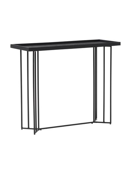 Konzolový stolek s deskou z masivu Luca, Černá, Š 100 cm, H 35 cm