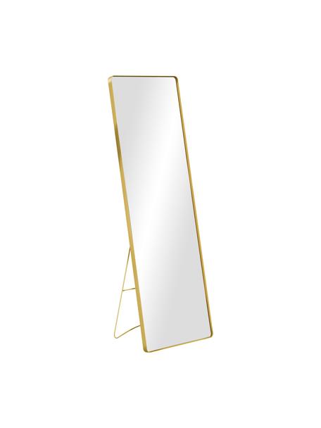 Miroir doré sur pied Stefo, Couleur dorée, larg. 45 x haut. 140 cm