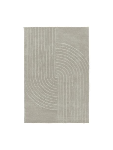 Wollen vloerkleed Mason, handgetuft, Bovenzijde: 100% wol, Onderzijde: 100% katoen Bij wollen vl, Lichtgrijs, B 120 x L 180 cm (maat S)