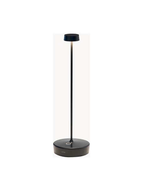Lámpara de mesa LED móvil regulable Swap, Lámpara: aluminio recubierto Cable, Negro, Ø 10 x Al 29 cm