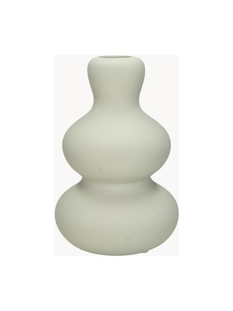 Design-Vase Fine in organischer Form, H 20 cm, Steingut, Off White, Ø 14 x H 20 cm