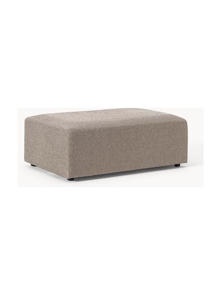 Pouf XL Melva, larg 116 x prof. 72 cm, Tissu grège, larg. 116 x prof. 72 cm