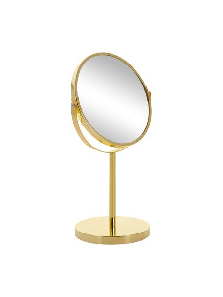 Make-up spiegel Classic met vergrootglas, Lijst: gecoat metaal, Goudkleurig, Ø 20 x H 35 cm