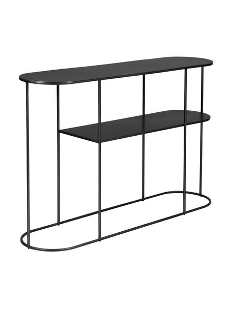Consolle in metallo Grayson, Metallo rivestito, Nero, Larg. 120 x Alt. 76 cm