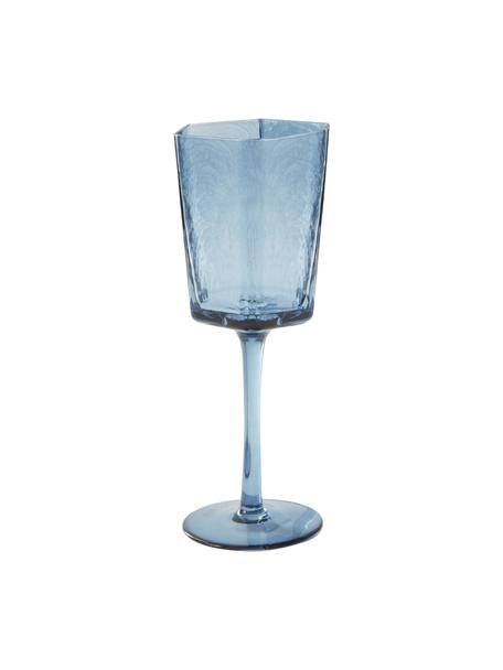 Kieliszek do wina Amory, 4 szt., Szkło, Niebieski, transparentny, Ø 9 x W 22 cm, 350 ml
