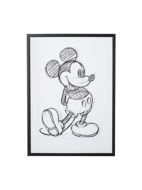 Ingelijste digitale print Mickey, Lijst: kunststof, Mickey, B 50 x H 70 cm