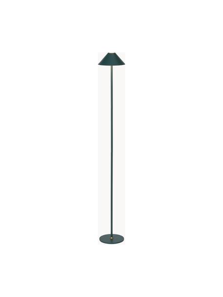 Lampada da terra piccola mobile a LED Hygge, luce regolabile, Metallo rivestito, Verde scuro, Alt. 134 cm
