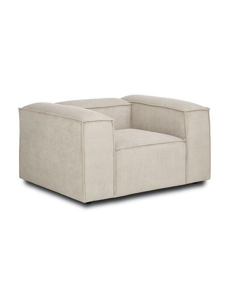 Sillón de pana Lennon, Tapizado: pana (92% poliéster, 8% p, Estructura: madera de pino maciza, ma, Patas: plástico, Pana beige, An 130 x F 101 cm