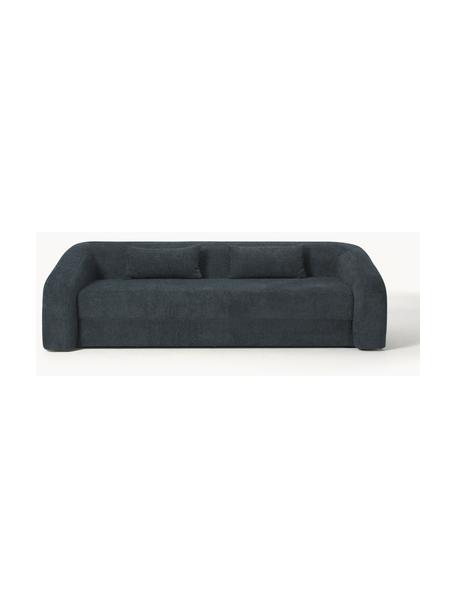 Sofa rozkładana bouclé Eliot (3-osobowa), Tapicerka: Teddy - bouclé (100% poli, Nogi: tworzywo sztuczne, Antracytowy Teddy-Bouclé, S 230 x W 100 cm