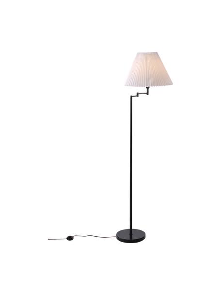 Design Stehlampe Break mit Plissee-Schirm, Lampenschirm: Kunststoff, Schwarz, Weiss, Ø 44 x H 158 cm