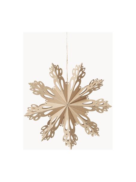 Addobbo a fiocco di neve Snowflake Ø 46 cm, Carta, Beige, Ø 30 cm