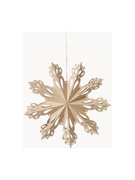 Flocon de neige décoratif Snowflake, Carton, Beige, Ø 30 cm