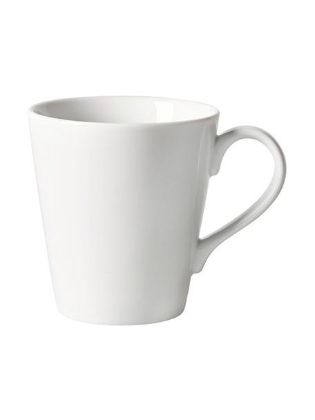 Porseleinen kopje Organic, Hard porselein, Wit, Ø 9 x H 10 cm, 350 ml