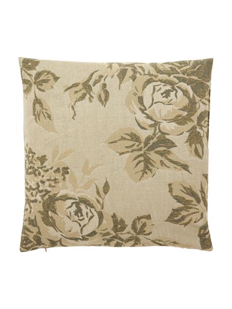 Poszewka na poduszkę z bawełny Breight, 100% bawełna, Zielony, beżowy, S 50 x D 50 cm