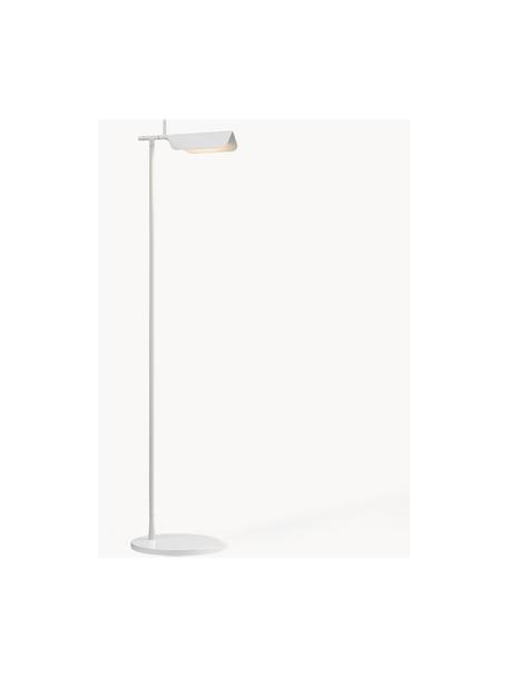 Lampada da lettura piccola a LED con luce regolabile Tab, Paralume: plastica, Struttura: alluminio rivestito, Bianco, Alt. 110 cm