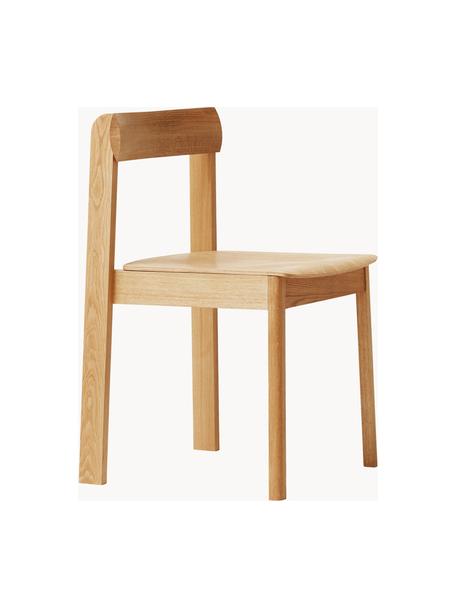 Stapelbare houten stoelen Blueprint van eikenhout, 2 stuks, Eikenhout, Eikenhout, B 46 x D 49 cm