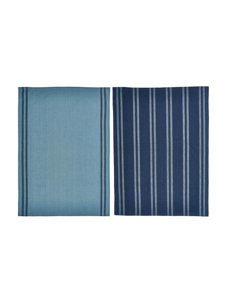 Komplet ręczników kuchennych z bawełny Soft Tools, 2 elem., 100% bawełna, Niebieski, S 50 x D 70 cm