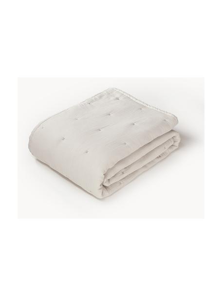 Gesteppte Tagesdecke Lenore aus Baumwolle, Bezug: 100 % Baumwolle, Hellbeige, B 230 x L 250 cm (für Betten bis 180 x 200 cm)