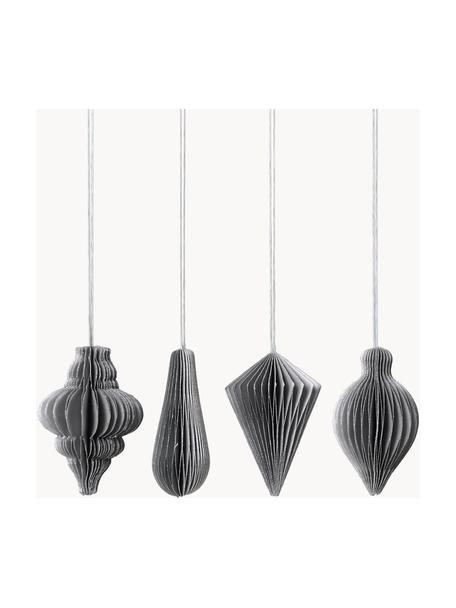 Baumanhänger-Set Winnie, 4er-Set, Grau, Ø 5 x H 7 cm
