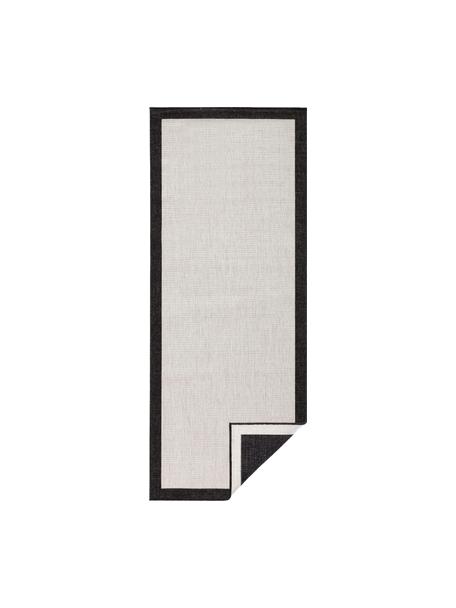 In- und Outdoor-Wendeläufer Panama, 100% Polypropylen, Schwarz, Beige, B 80 x L 250 cm