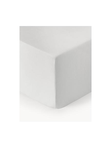 Boxspring hoeslaken Biba, flanel, Weeftechniek: flanel, Lichtgrijs, B 160 x L 200 cm, H 35 cm