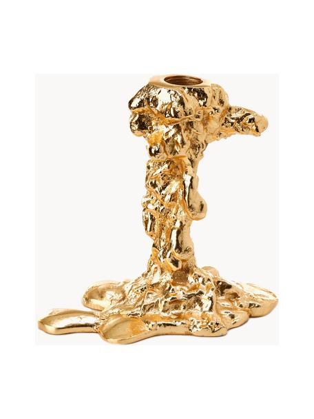 Kovový svietnik Drip, Potiahnutý kov, Odtiene zlatej, Š 14 x V 14 cm