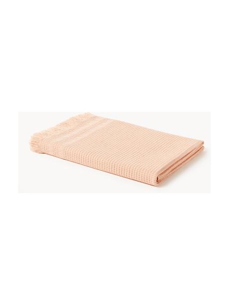 Ręcznik z piki waflowej Yara, różne rozmiary, Brzoskwiniowy, Ręcznik kąpielowy, S 70 x D 140 cm