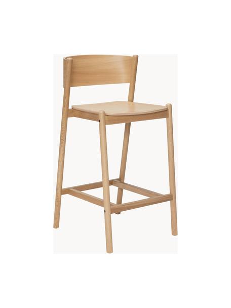 Taburete alto Oblique, Estructura: madera de haya, madera de, Madera de roble clara, An 50 x Al 103 cm