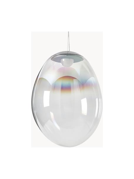 Lampa wisząca LED ze szkła dmuchanego z funkcją przyciemniania Stellar Nebula, Ø 40 cm, Transparentny, opalizujący, Ø 40 x W 55 cm