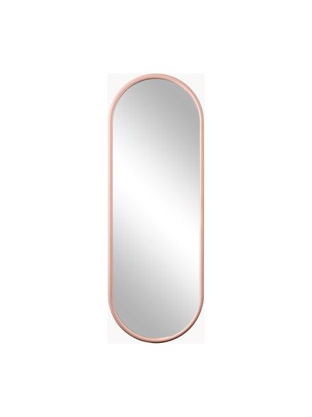 Specchio da parete Angui, Superficie dello specchio: vetro a specchio, Cornice: acciaio rivestito, Specchio: argentato Cornice: rosa, Larg. 39 x Alt. 108 cm