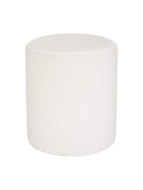 Kruk Daisy, Bekleding: 100% polyester, Frame: multiplex, Geweven stof wit, Ø 38 x H 45 cm